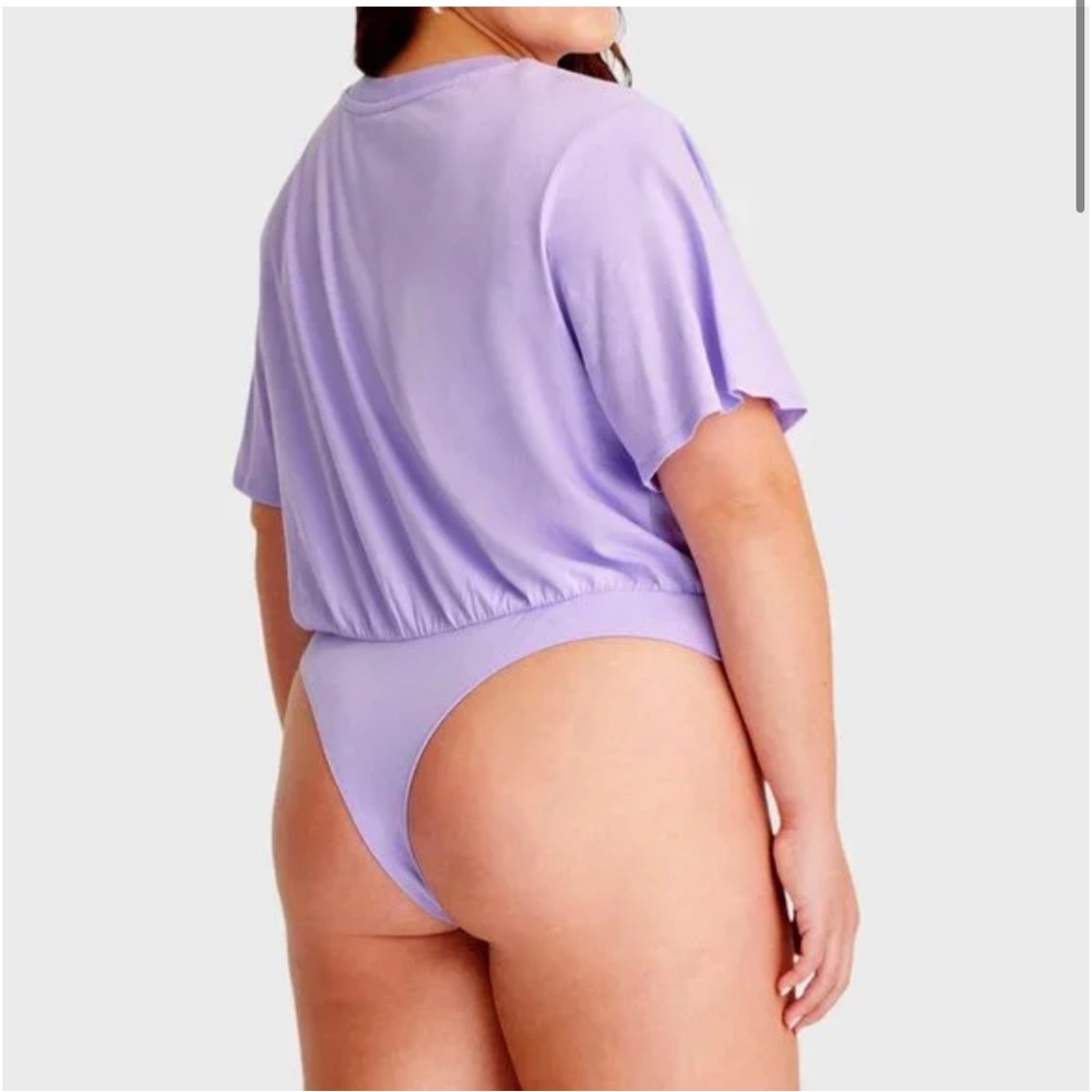 Future Collective Lavender Short Sleeve Bodysuit by Gabriella Karefa-Johnson